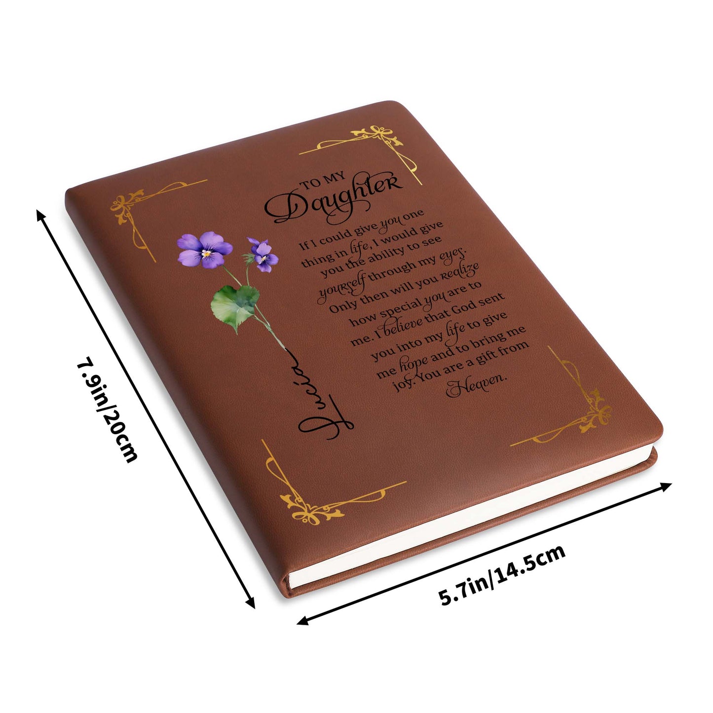 Gift From Heaven Personalized Leather Journal