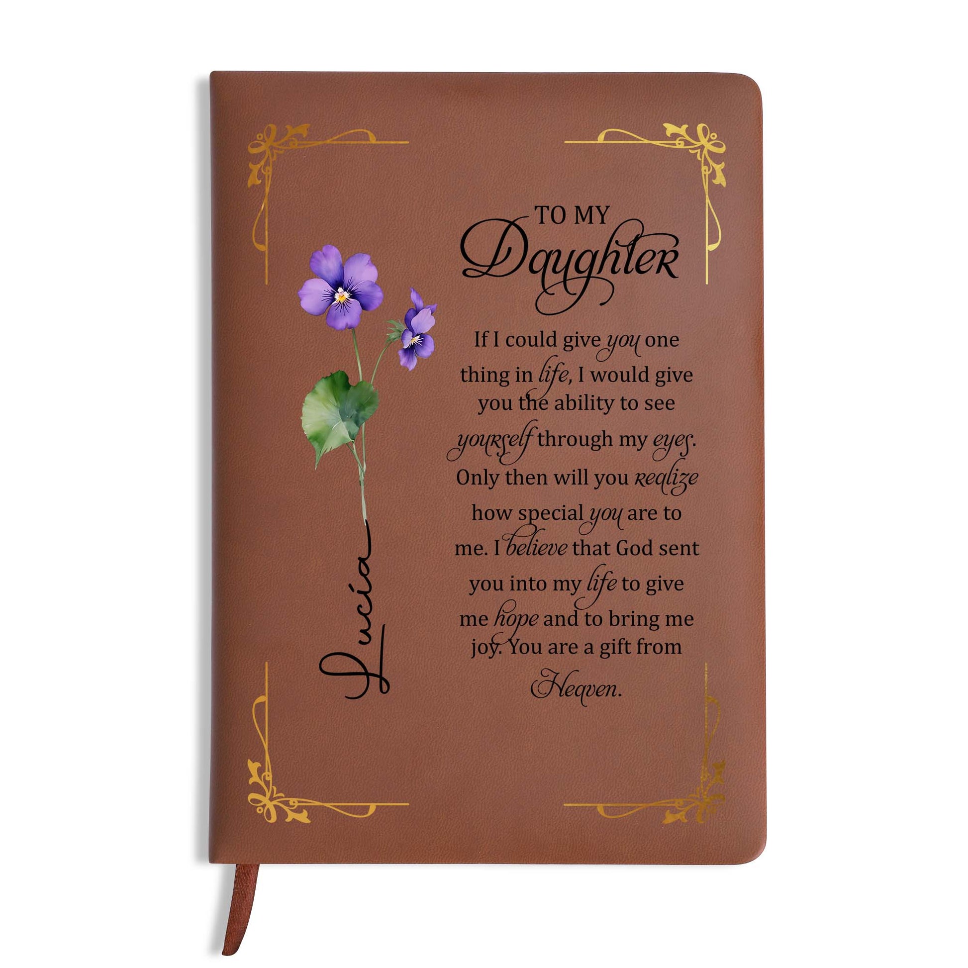 Gift From Heaven Personalized Leather Journal