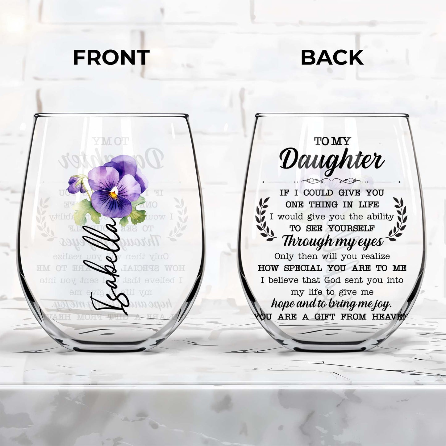 A Gift From Heaven Inspirational Quote for Daughter