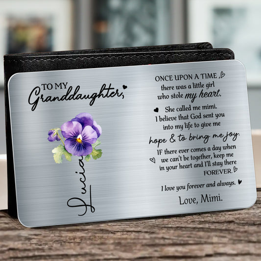 Eternal Love Message With Pansy Flower For Granddaughter