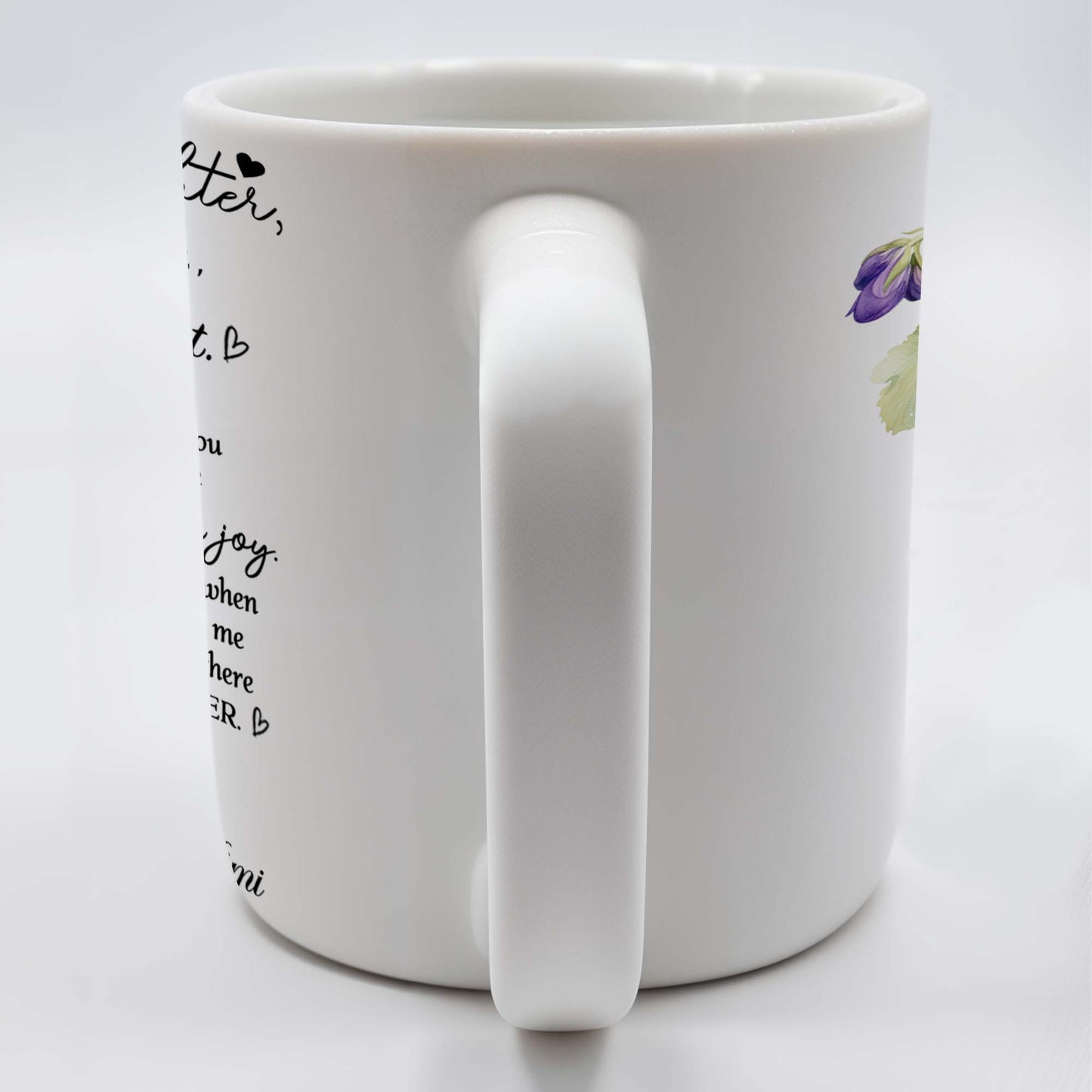 Love Message For Granddaughter With Pansy Flower And Heart