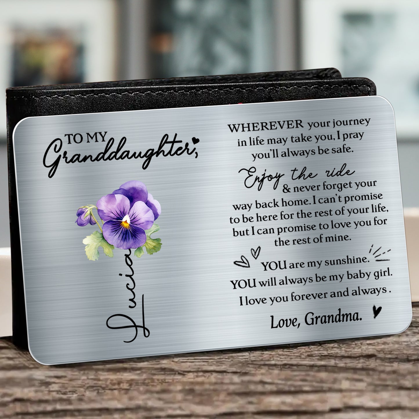 Wherever Your Journey Takes You, Pansy Flower Love Message