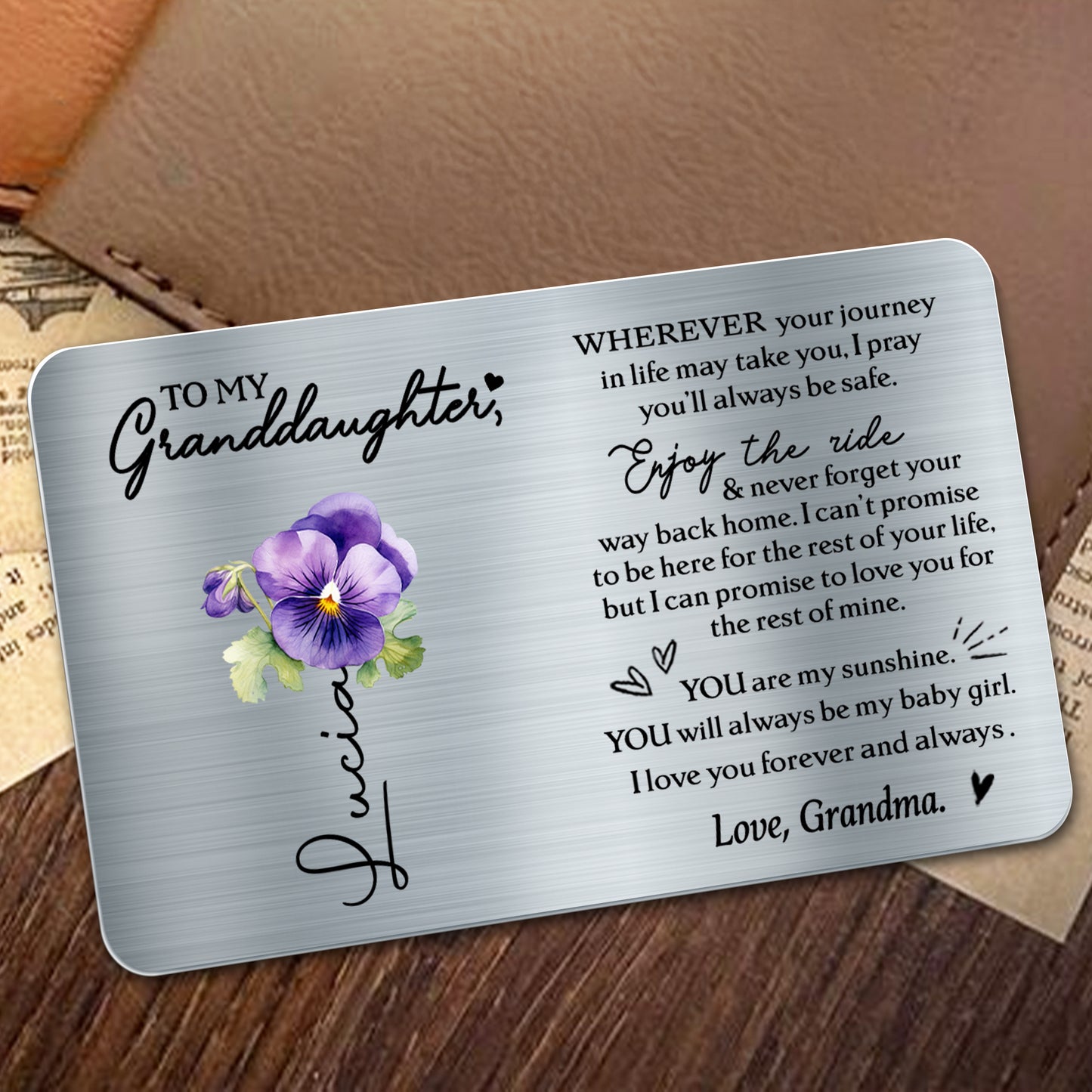 Wherever Your Journey Takes You, Pansy Flower Love Message