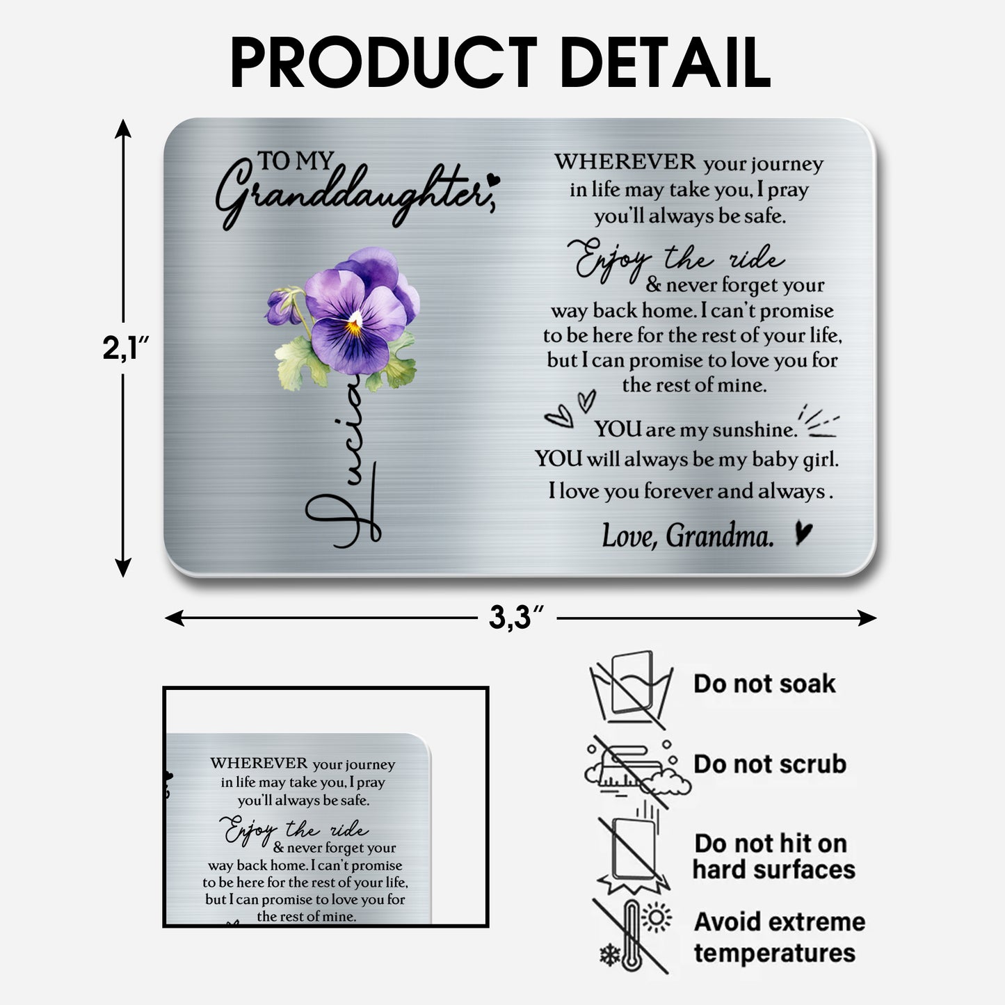 Wherever Your Journey Takes You, Pansy Flower Love Message