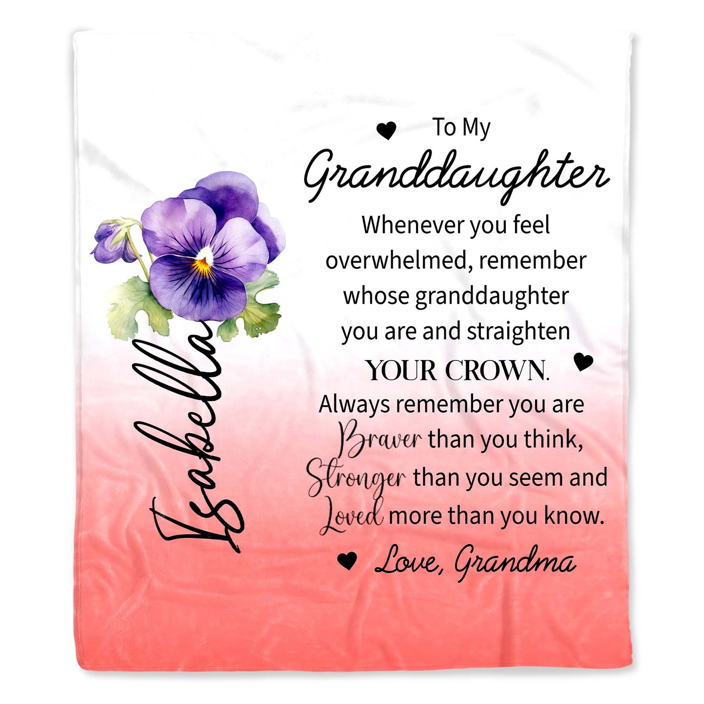 Granddaughter Crown Reminder With Flowers