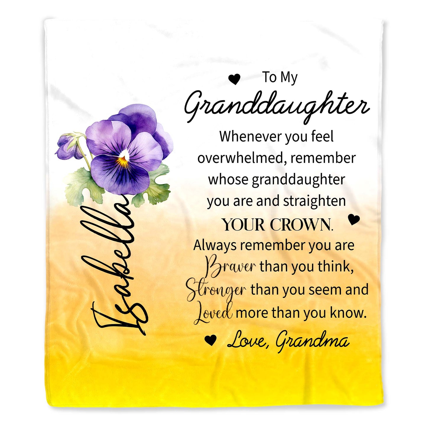 Granddaughter Crown Reminder With Flowers