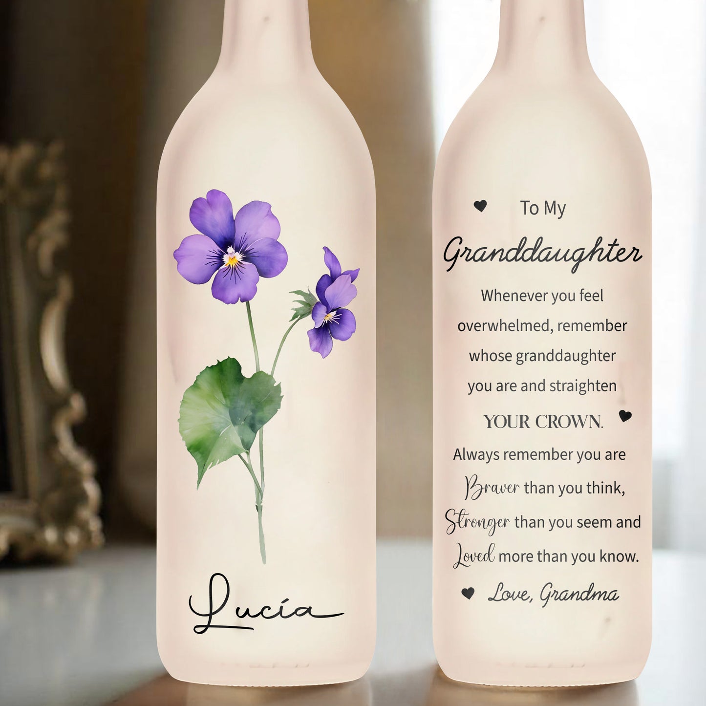 To My Granddaughter Remember Your Crown And Flowers