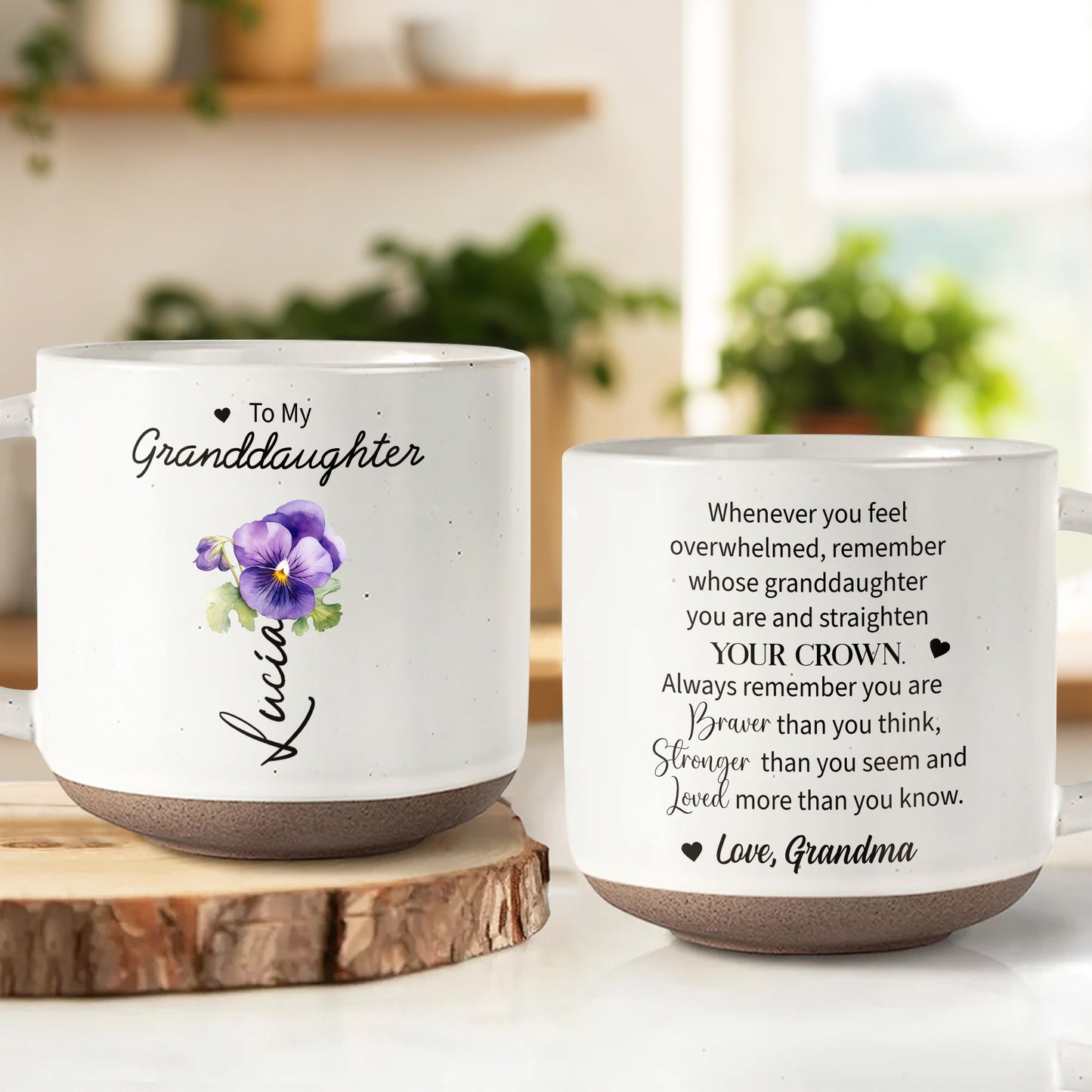 Granddaughter Crown And Flowers Inspirational Quote