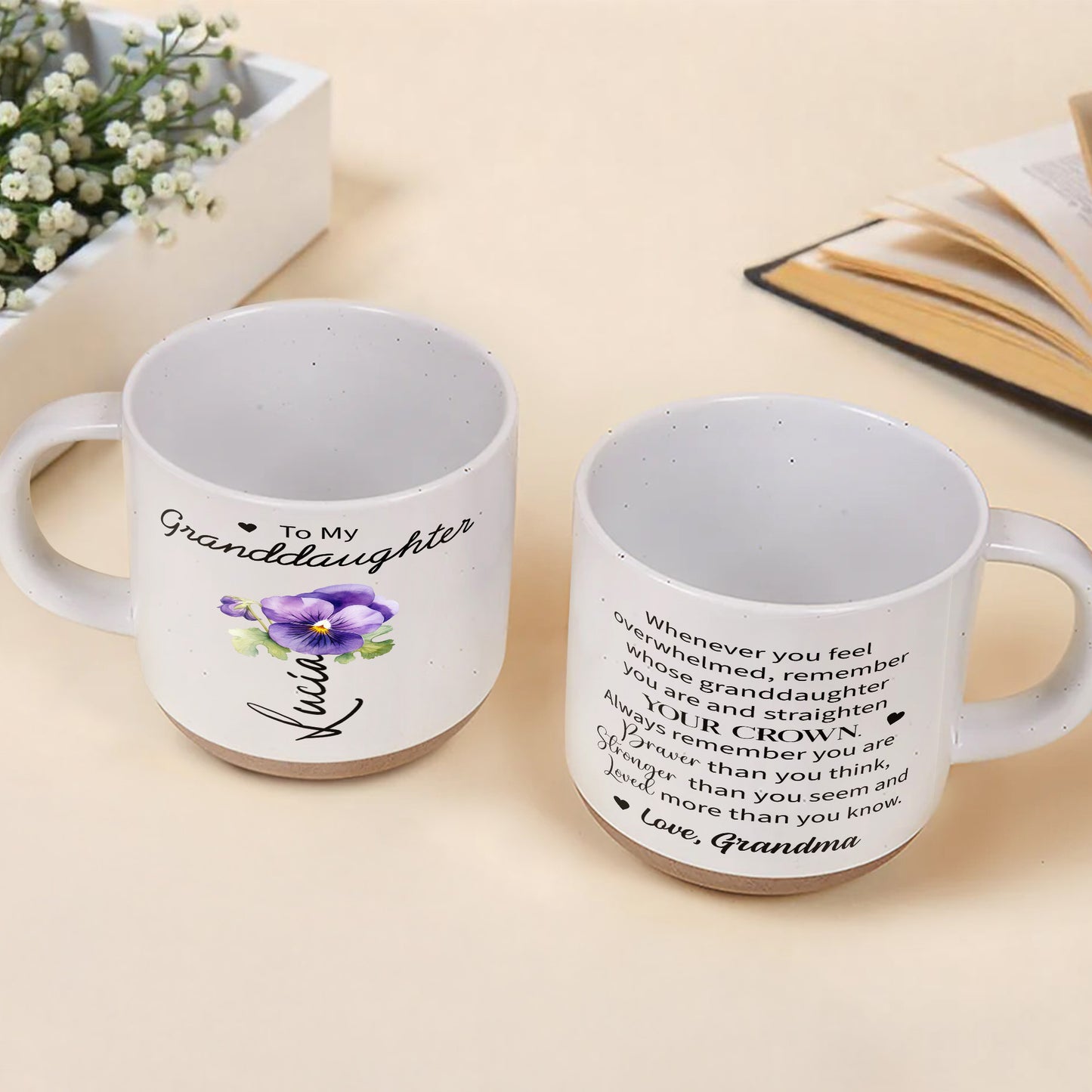 Granddaughter Crown And Flowers Inspirational Quote
