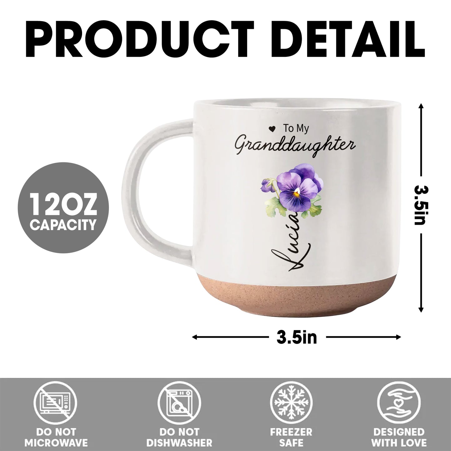 Granddaughter Crown And Flowers Inspirational Quote