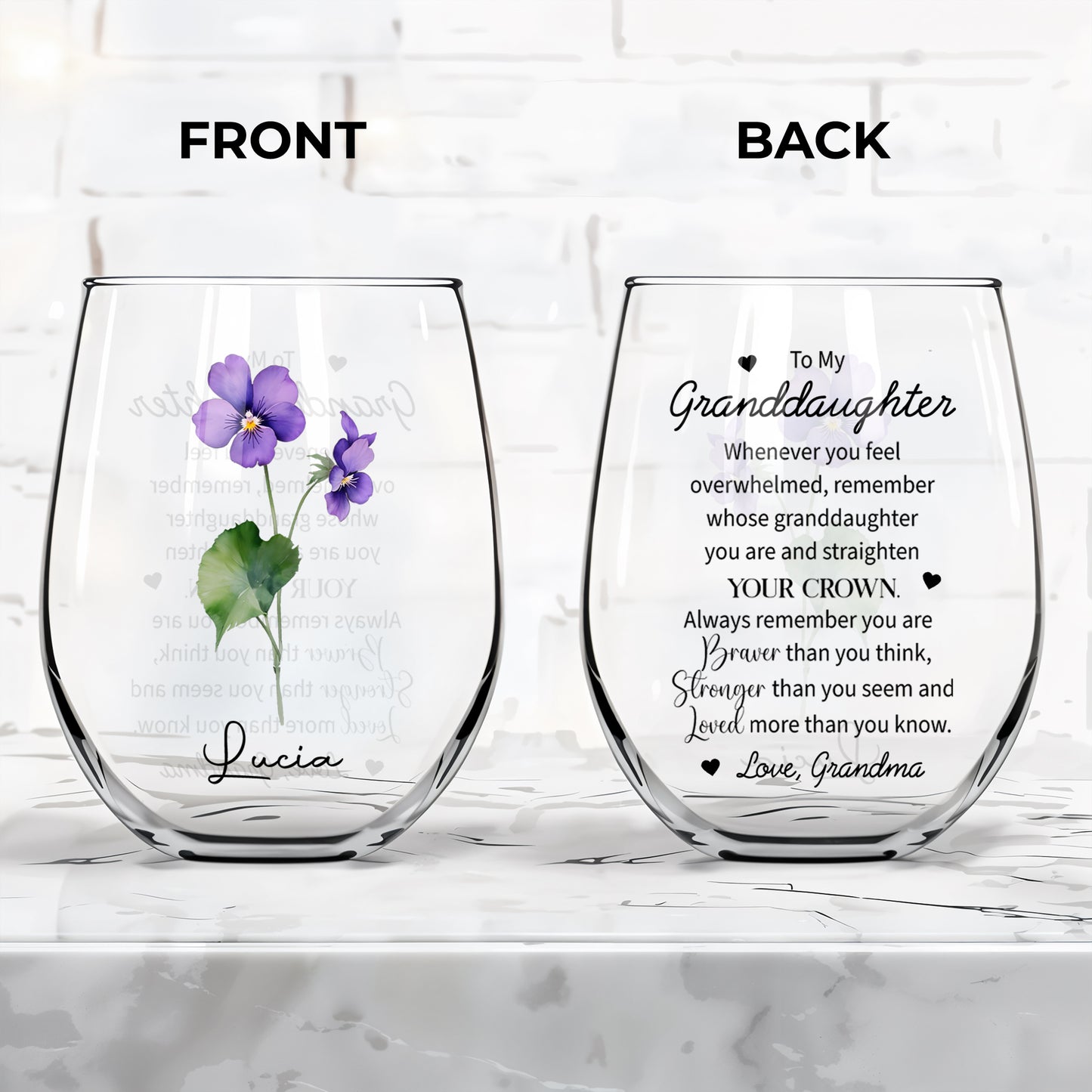 Straighten Your Crown, Inspirational Granddaughter Gift