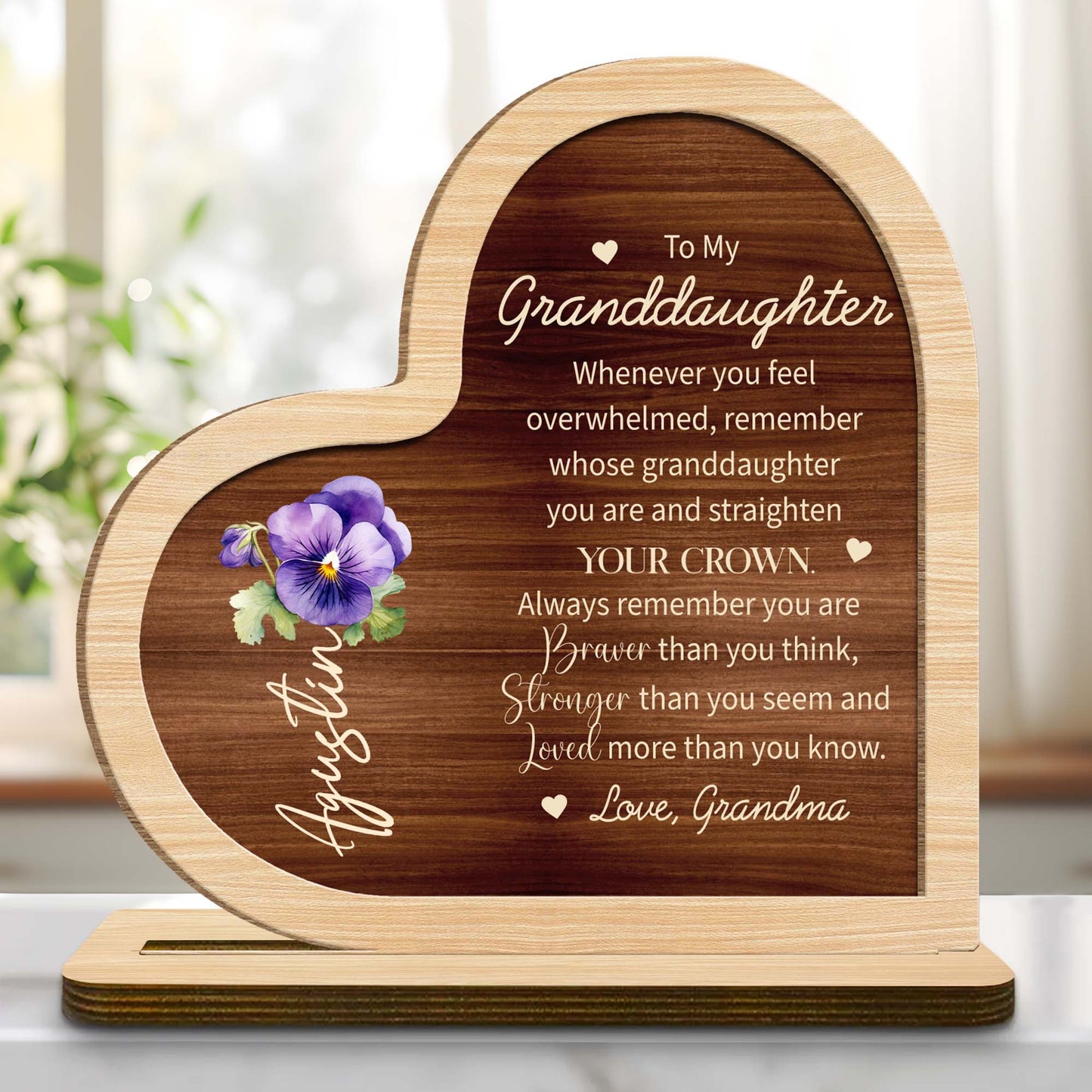 To My Granddaughter Straighten Your Crown Inspirational Message