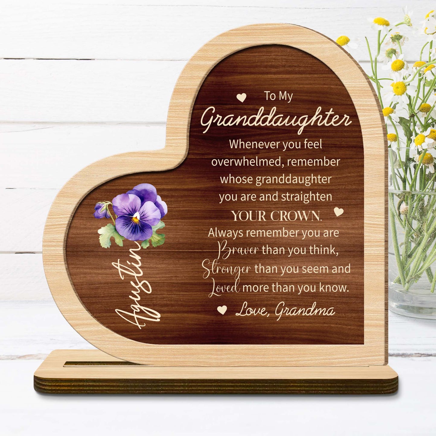 To My Granddaughter Straighten Your Crown Inspirational Message