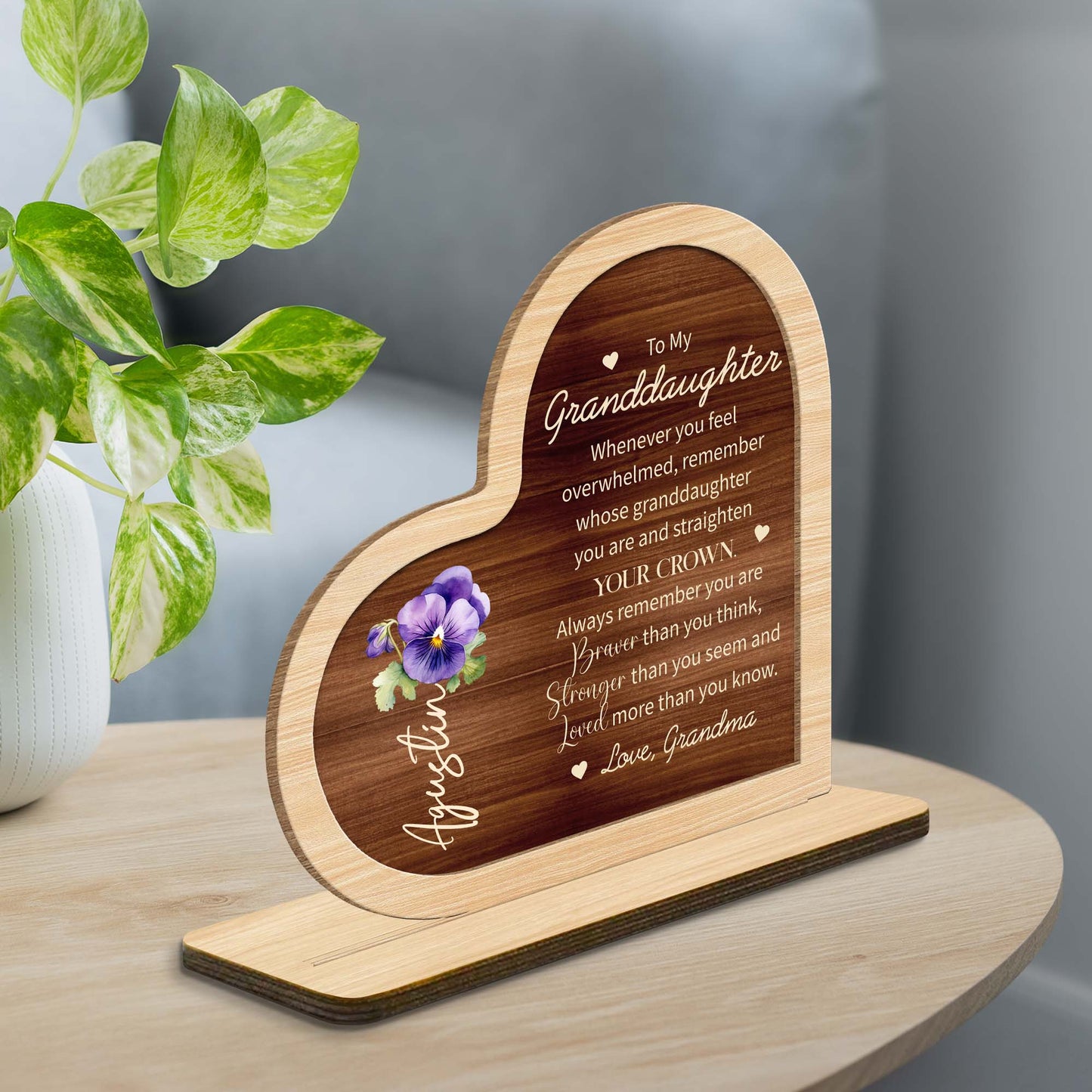 To My Granddaughter Straighten Your Crown Inspirational Message