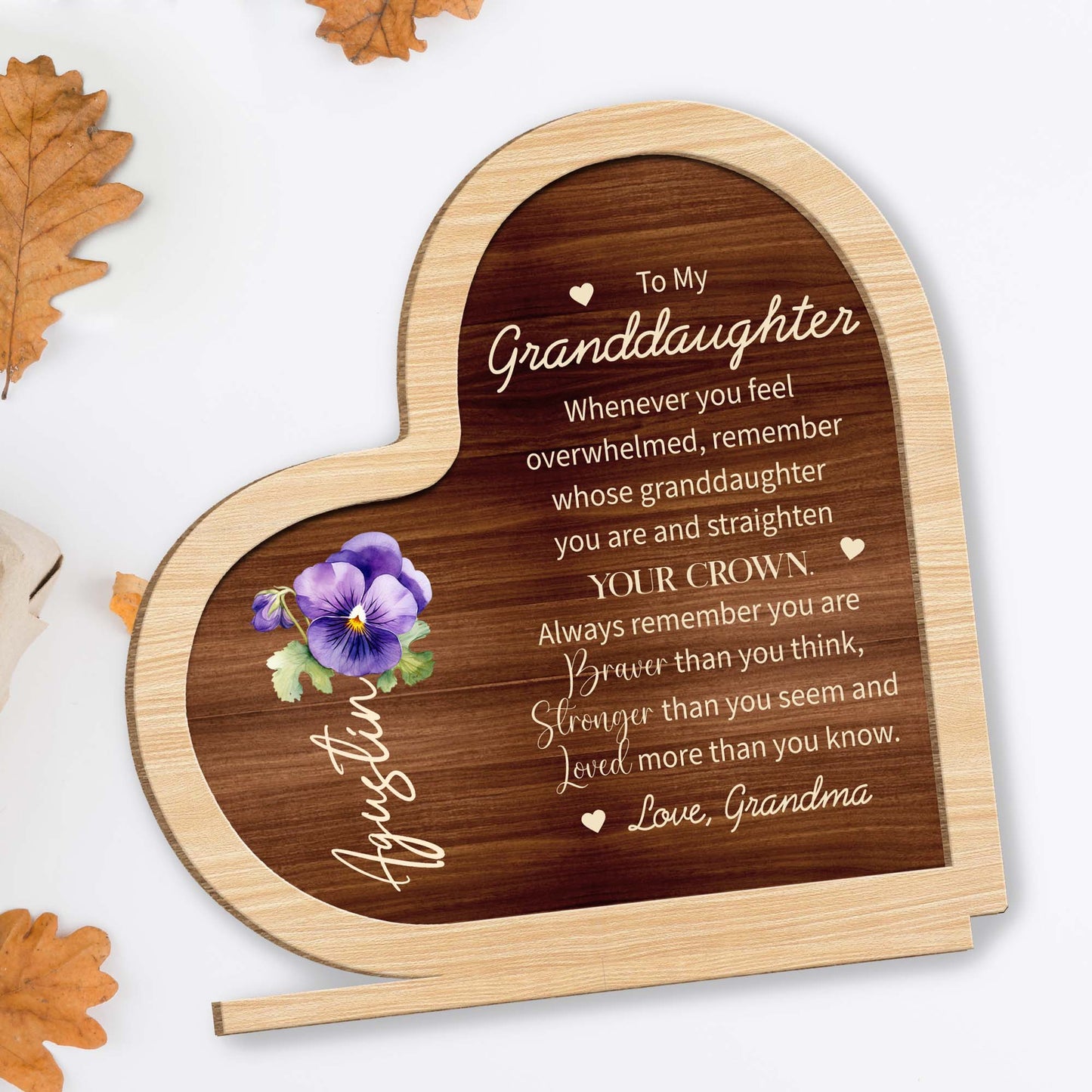 To My Granddaughter Straighten Your Crown Inspirational Message