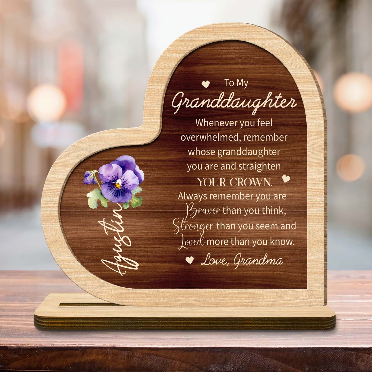To My Granddaughter Straighten Your Crown Inspirational Message
