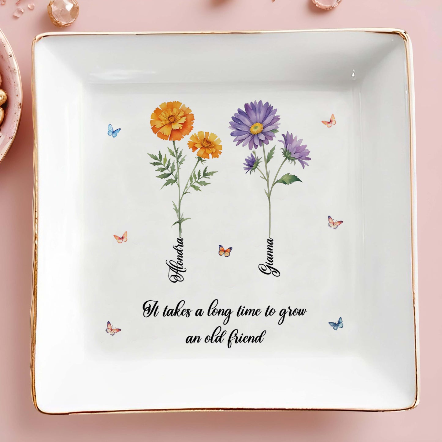 Si mes amis étaient des fleurs, je te choisirais ! - Porte-bijoux personnalisé - FM037_SCRD