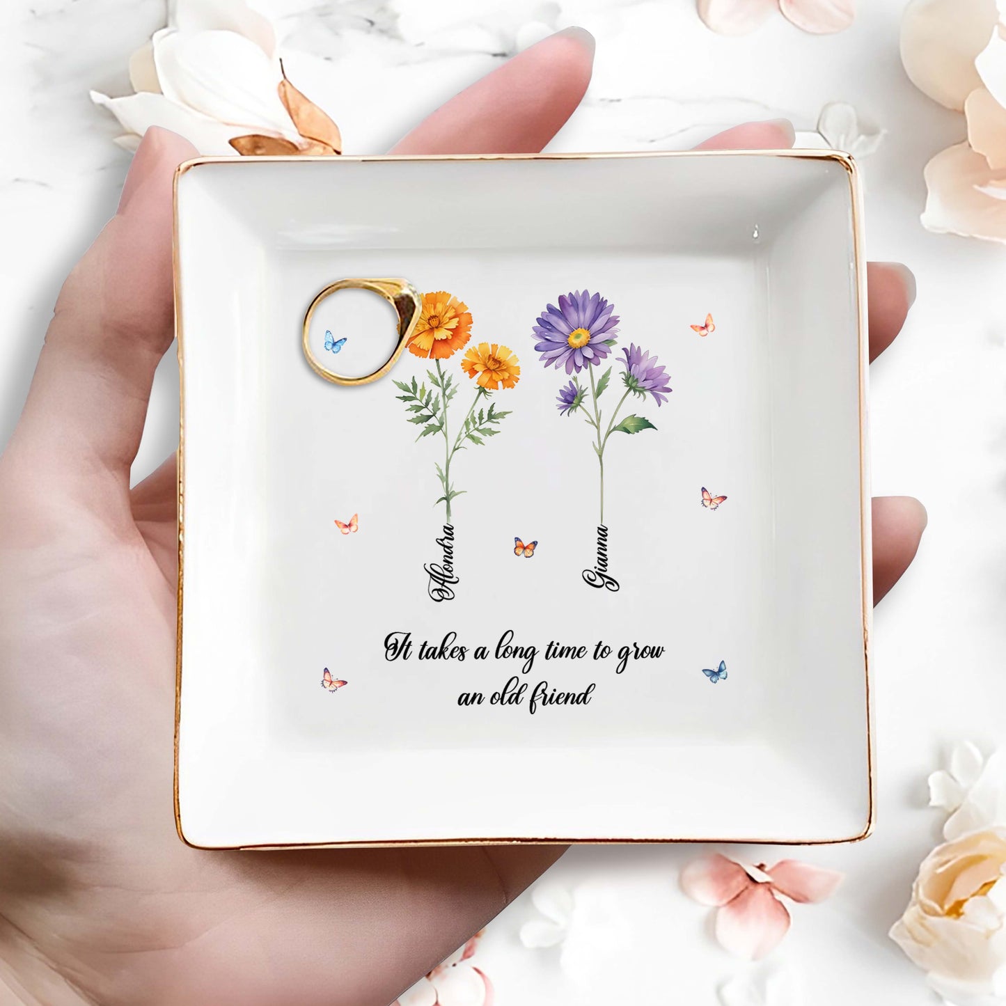 Si mes amis étaient des fleurs, je te choisirais ! - Porte-bijoux personnalisé - FM037_SCRD