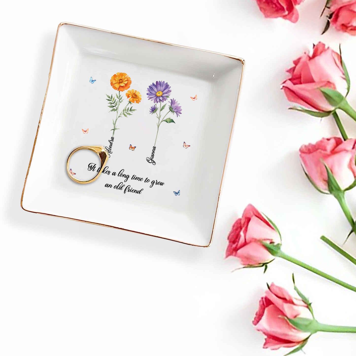 Si mes amis étaient des fleurs, je te choisirais ! - Porte-bijoux personnalisé - FM037_SCRD