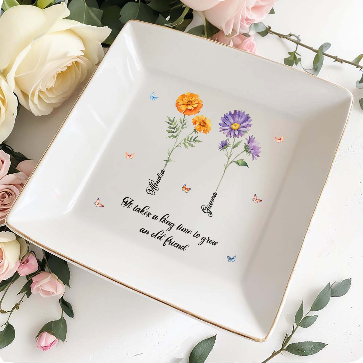 Si mes amis étaient des fleurs, je te choisirais ! - Porte-bijoux personnalisé - FM037_SCRD