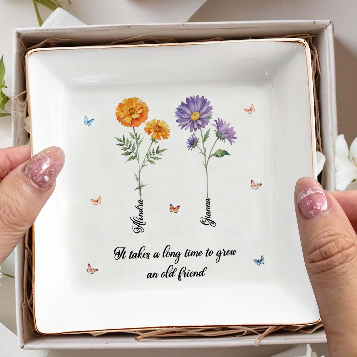 Si mes amis étaient des fleurs, je te choisirais ! - Porte-bijoux personnalisé - FM037_SCRD