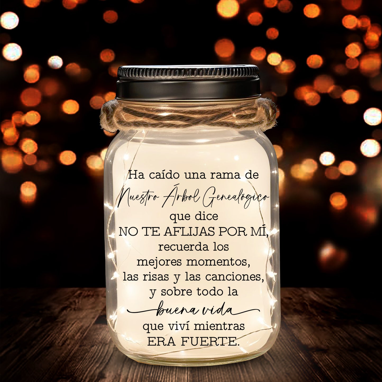 Ha Caído Una Rama De Nuestro Árbol Genealógico - Lumière de pot Mason personnalisée personnalisée - FM044_JARL