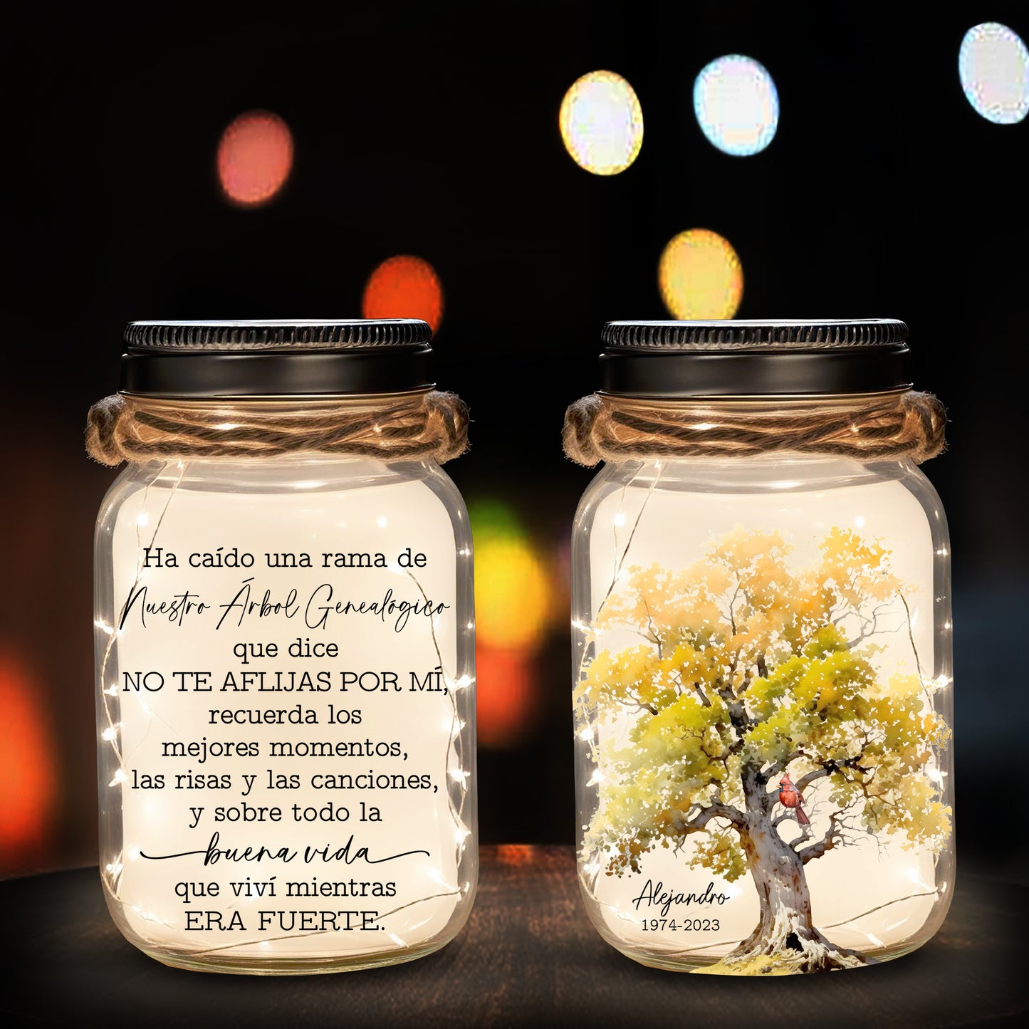 Ha Caído Una Rama De Nuestro Árbol Genealógico - Lumière de pot Mason personnalisée personnalisée - FM044_JARL