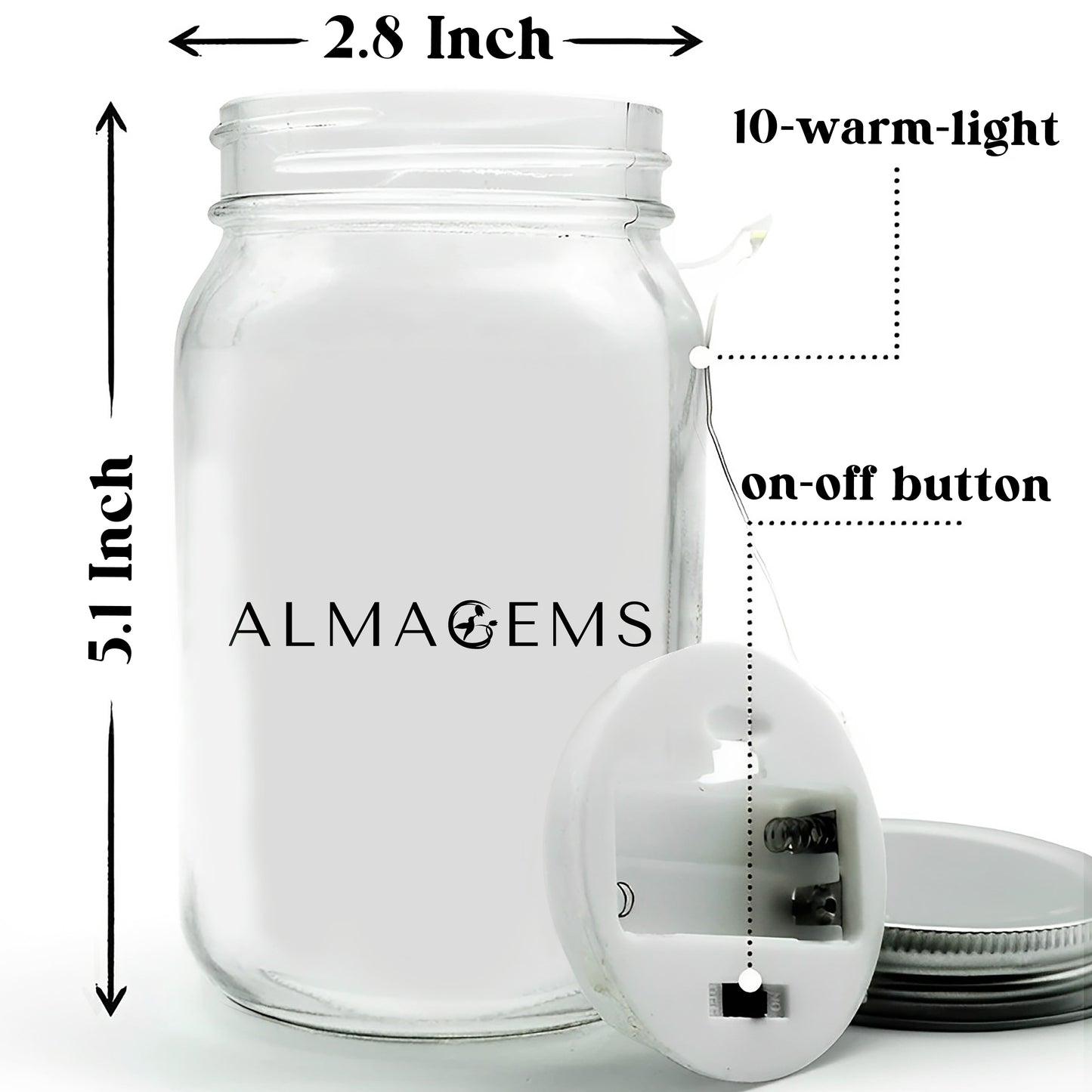 Keep The Light On - Personalized Custom Mason Jar Light - FM039_JARL