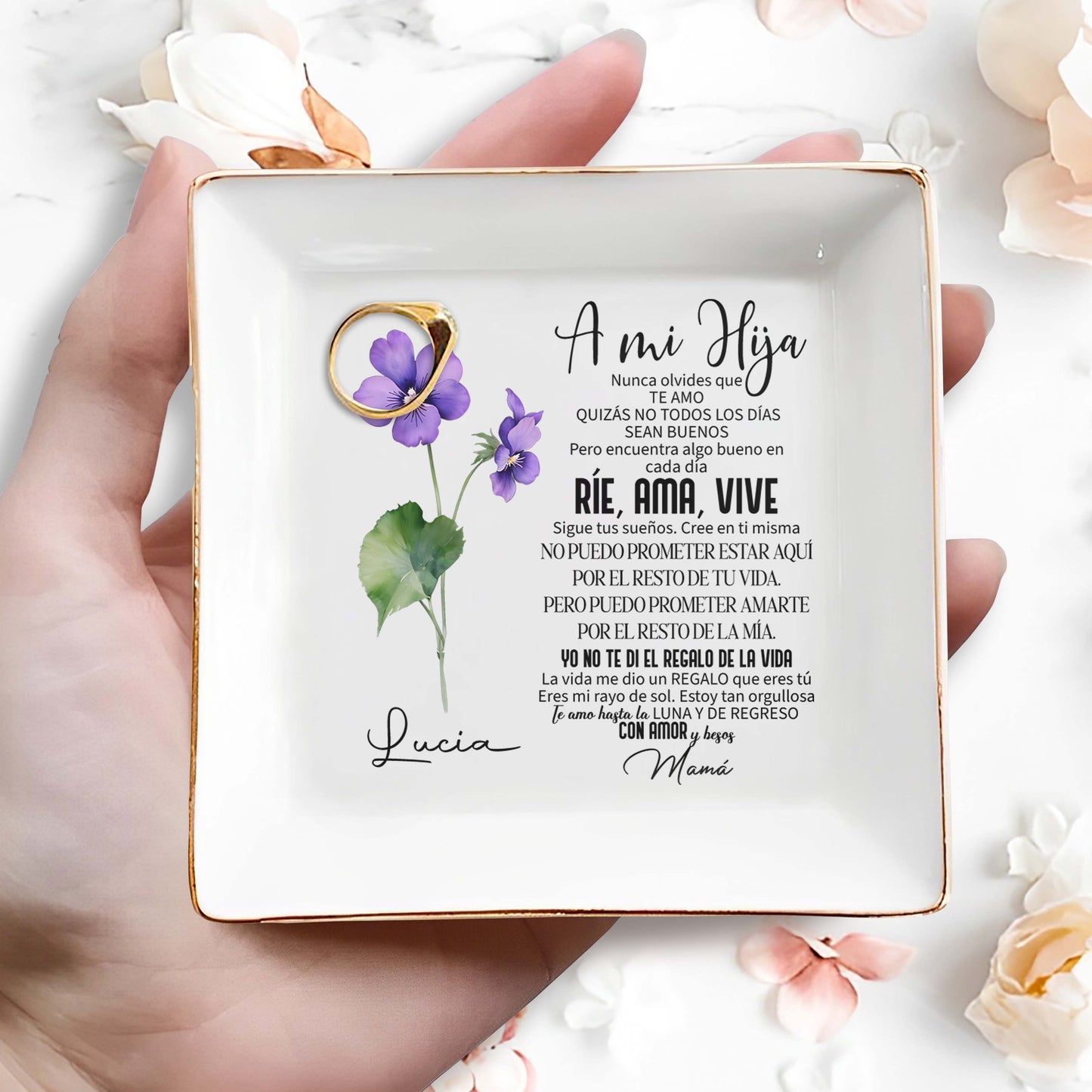A Mi Hija - Plat à bijoux personnalisé - FM081_SCRD