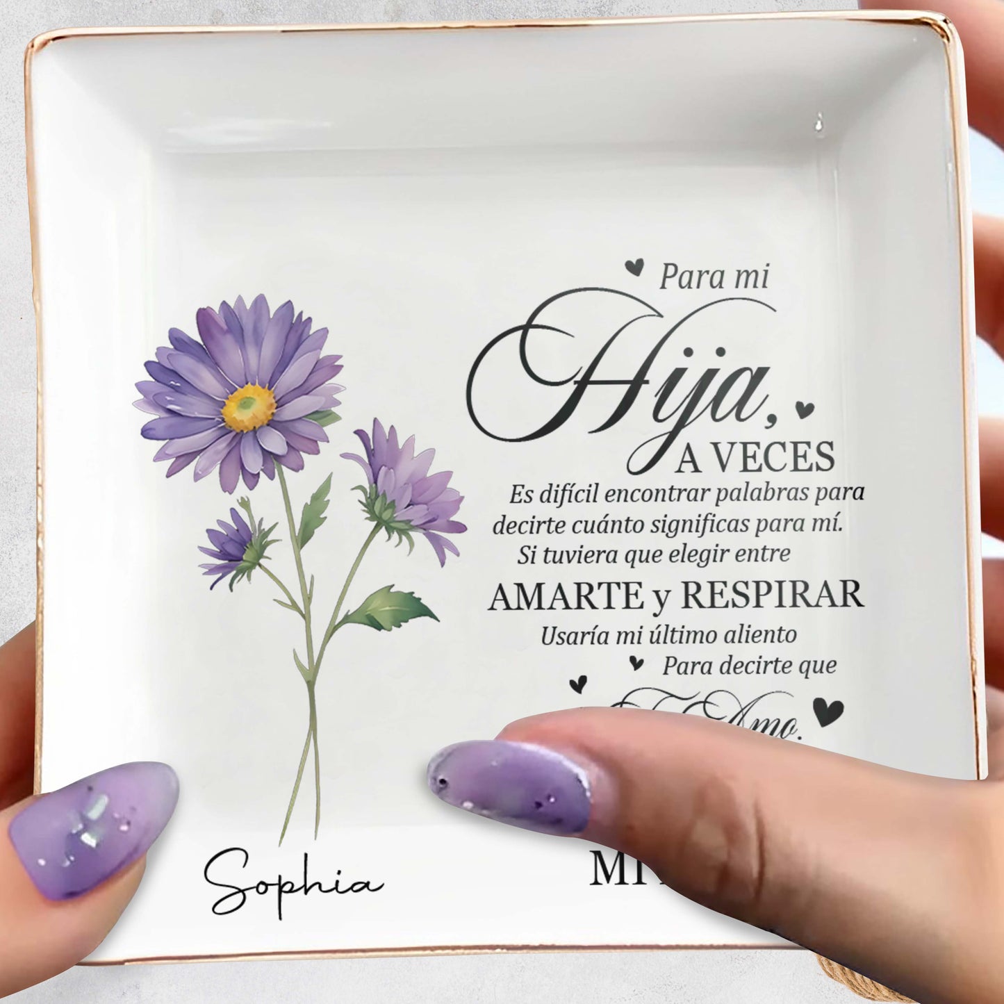 Pour ma fille - Coupelle à bijoux personnalisée - FM086_SCRD