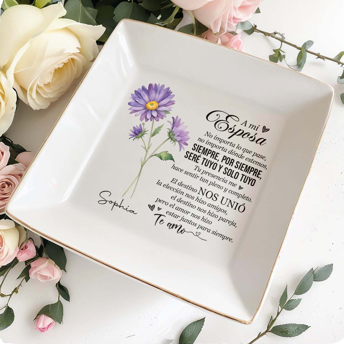 A Mi Esposa - Plato de joyería personalizado - FM102_SCRD