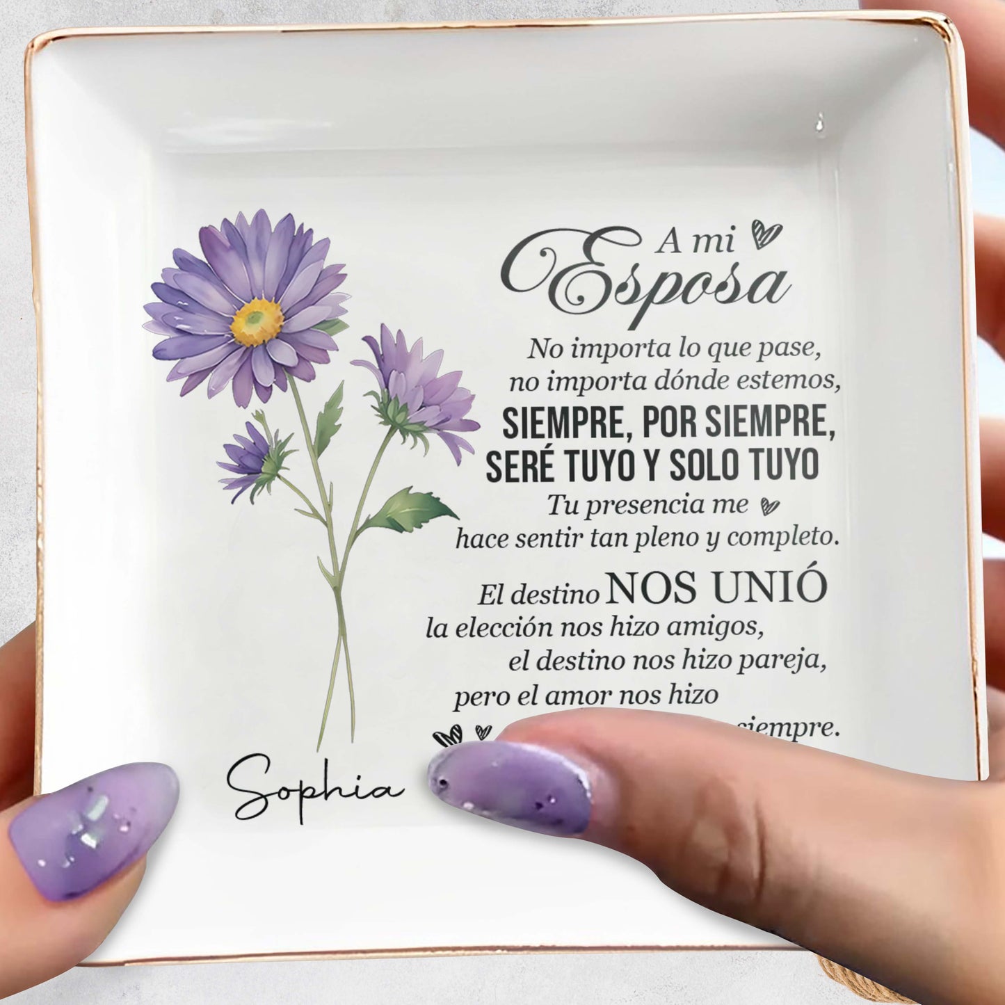 A Mi Esposa - Plato de joyería personalizado - FM102_SCRD