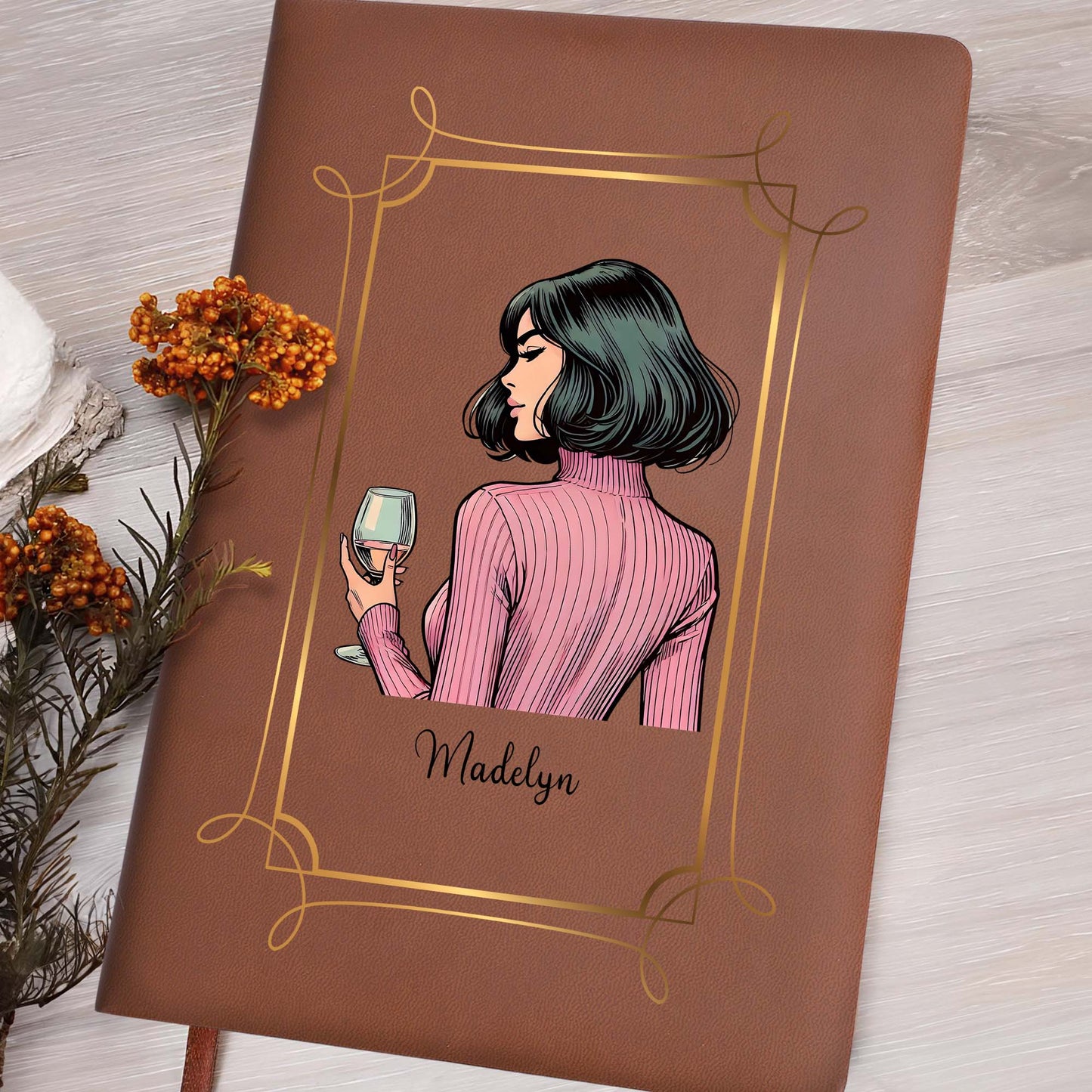 To My Badass Daughter Storm Reminder From Mom - Personalized Custom Leather Journal - FM116_JRNL