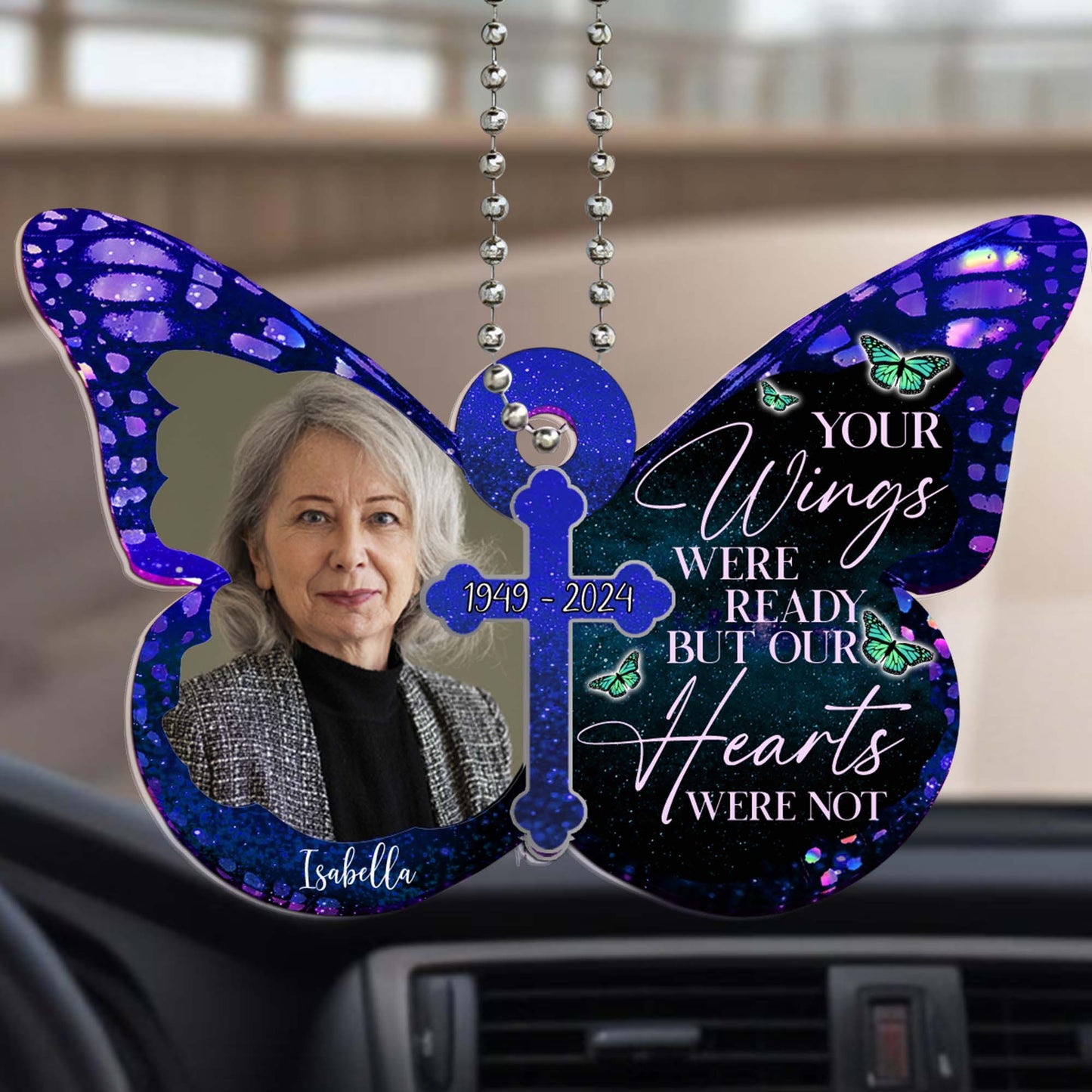 Tes ailes étaient prêtes, mais mon cœur ne l'était pas – Ornement acrylique personnalisé, ornement de voiture – FM121_HGO