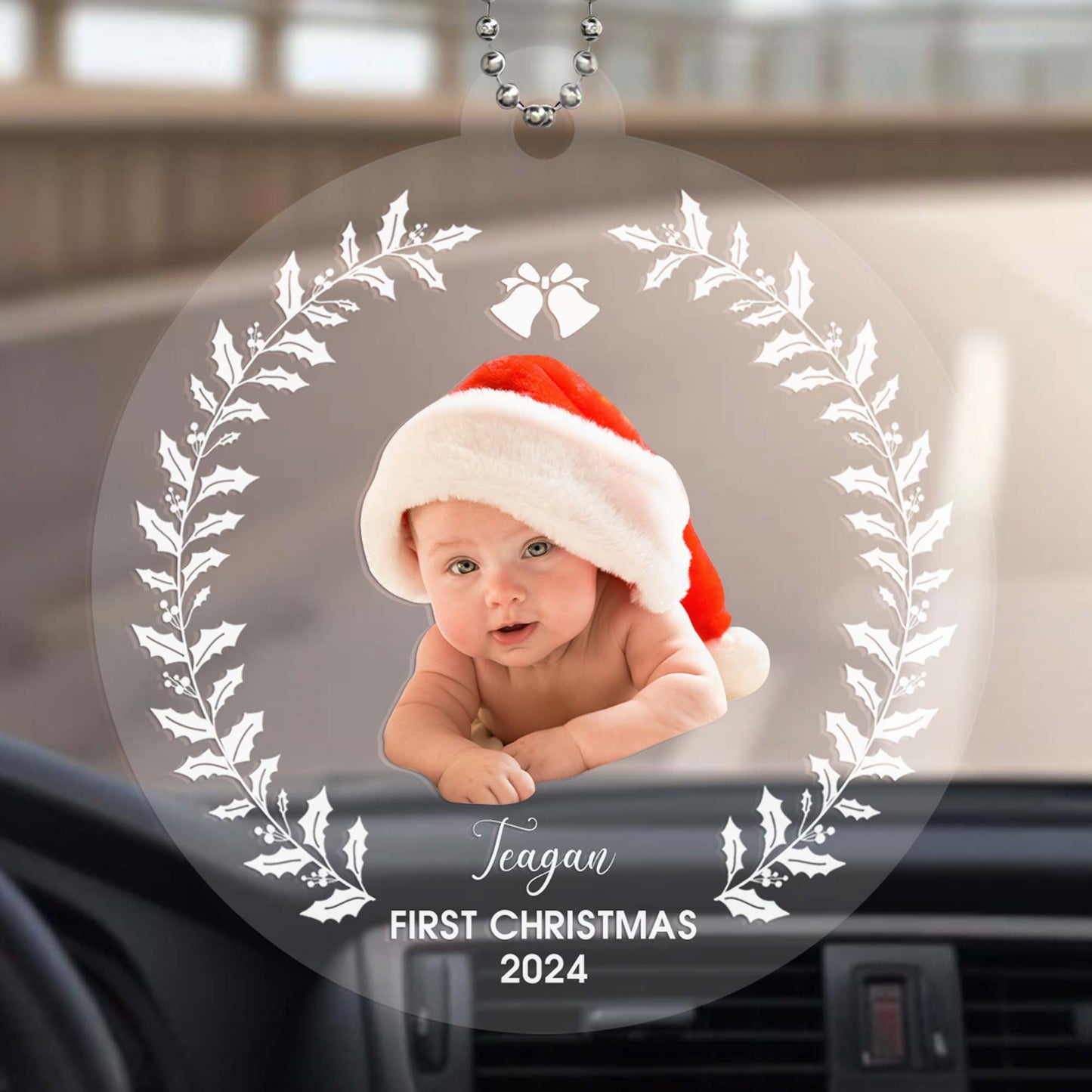 First Christmas Baby Santa Hat Ornament