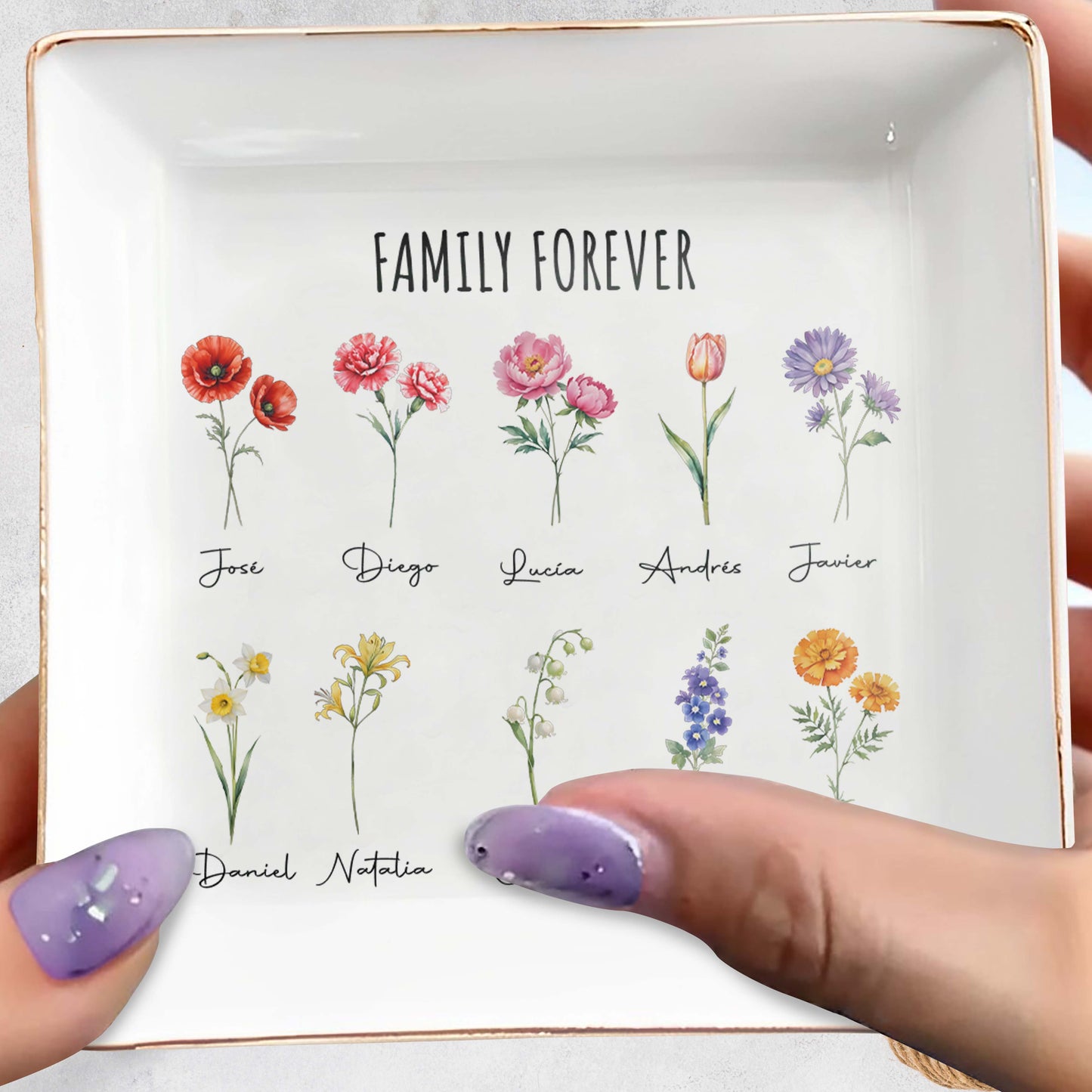 Family Forever Custom Decorative Dish