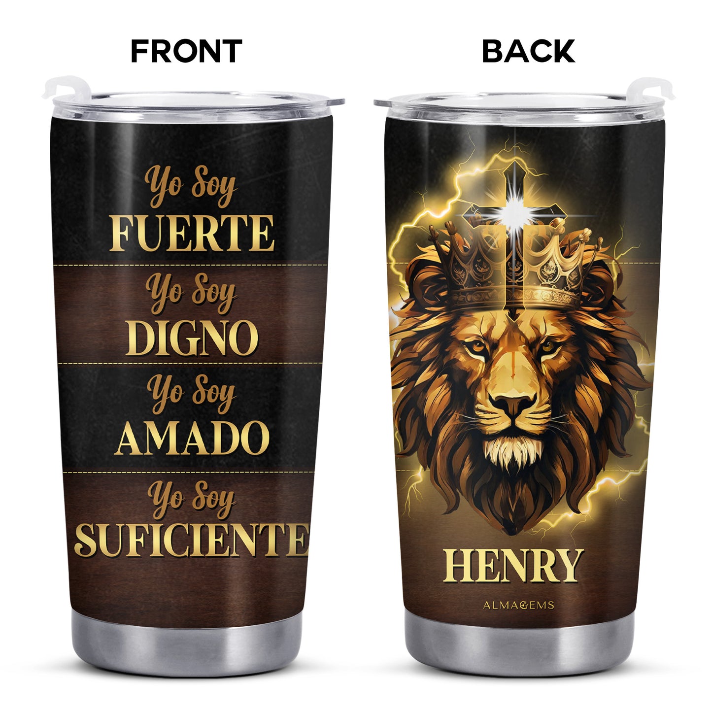 Yo Soy - Gobelet personnalisé en acier inoxydable 20 oz 30 oz - FT003_TB