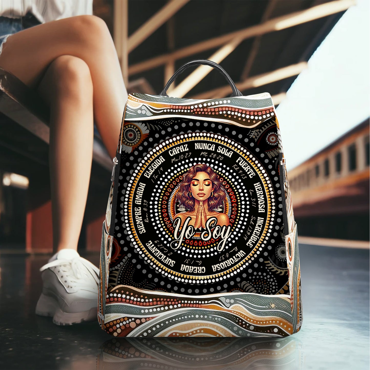 Yo Soy - Sac à dos en cuir personnalisé - FT007_BP