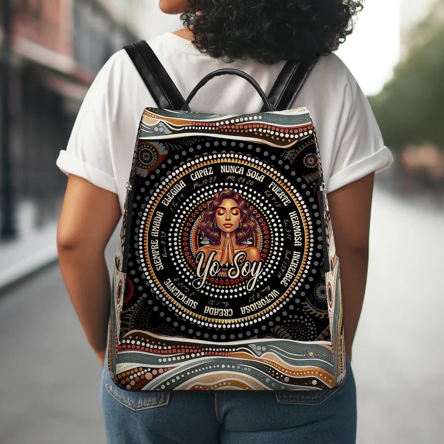 Yo Soy - Sac à dos en cuir personnalisé - FT007_BP