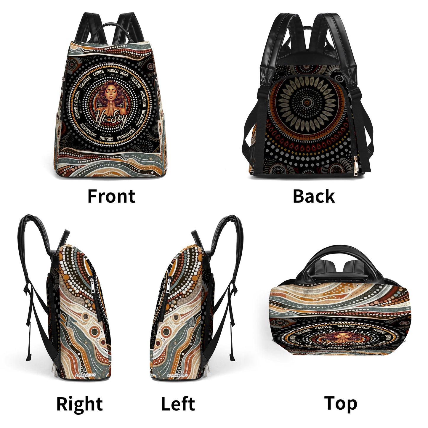 Yo Soy - Sac à dos en cuir personnalisé - FT007_BP