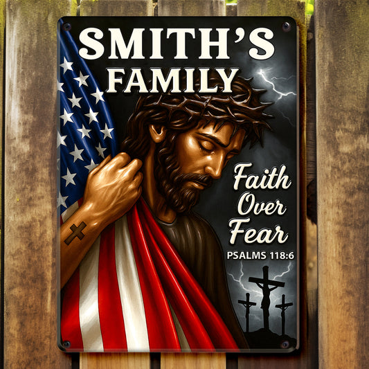 Faith Over Fear, Psalms 118:6, Jesus And American Flag