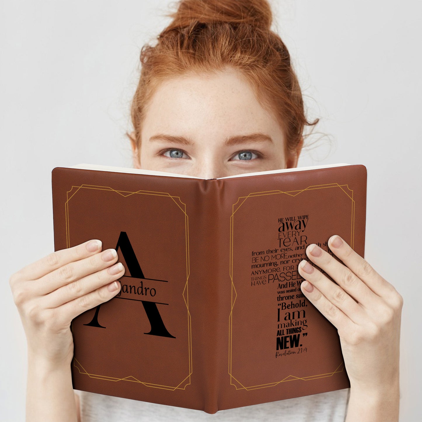 Behold I Am Making All Things New Bible Verse Leather Journal