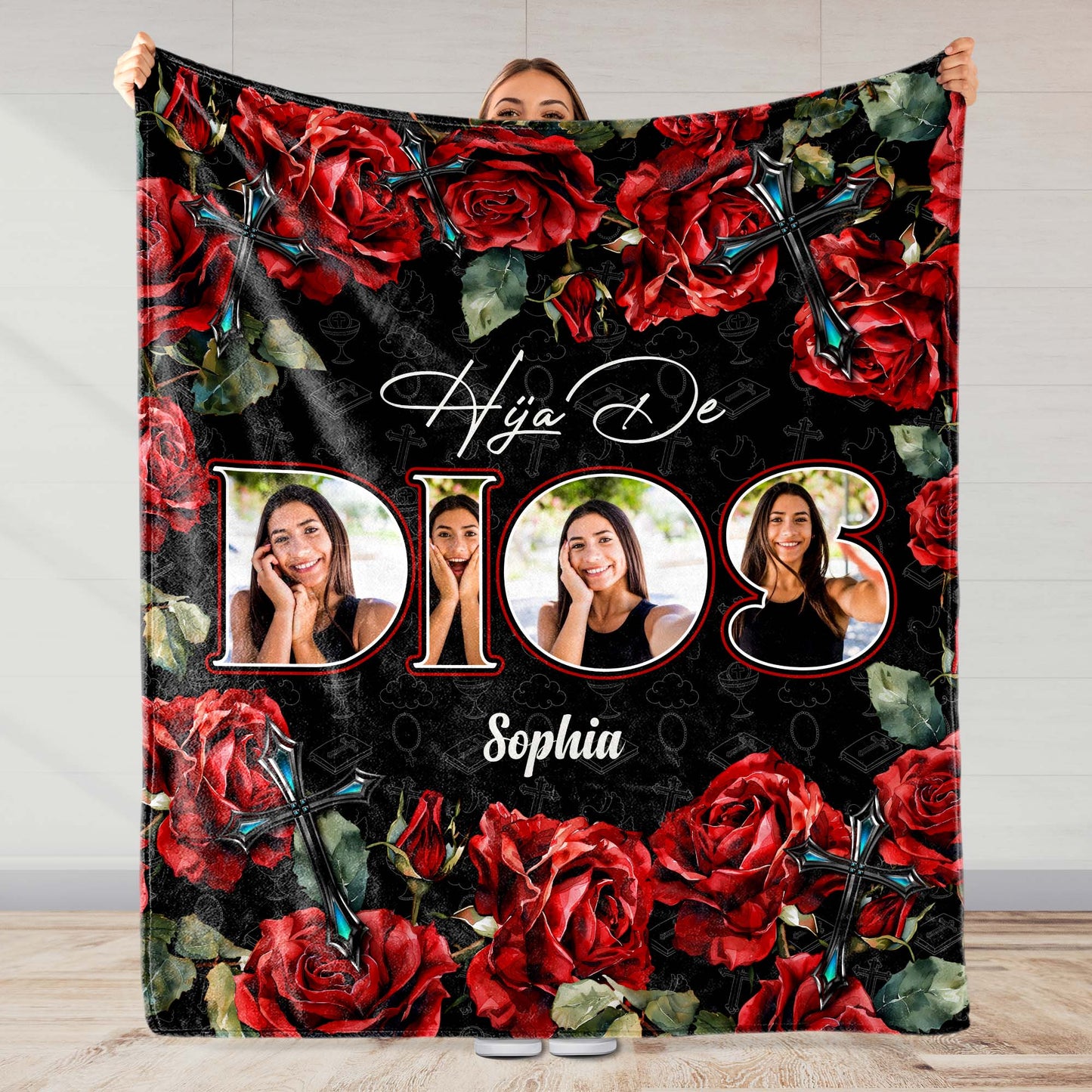 Daughter Of God, Eternal Love Roses And Cross Theme