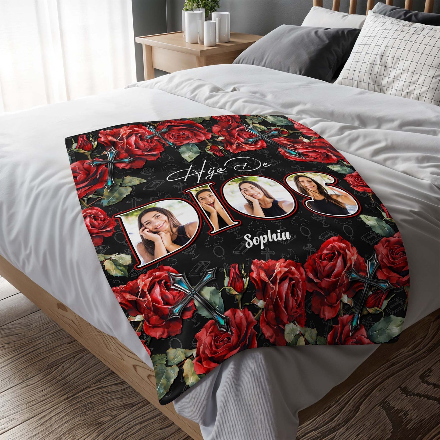 Daughter Of God, Eternal Love Roses And Cross Theme