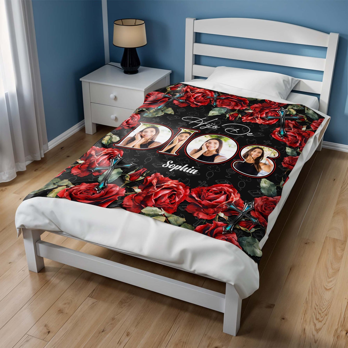Daughter Of God, Eternal Love Roses And Cross Theme