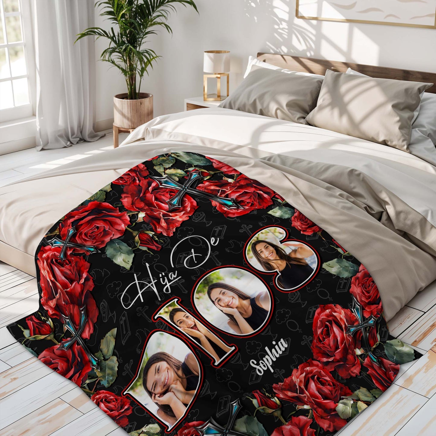 Daughter Of God, Eternal Love Roses And Cross Theme