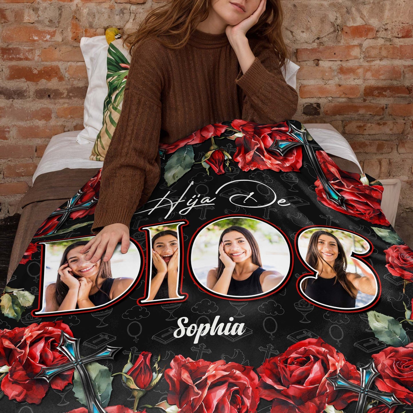 Daughter Of God, Eternal Love Roses And Cross Theme