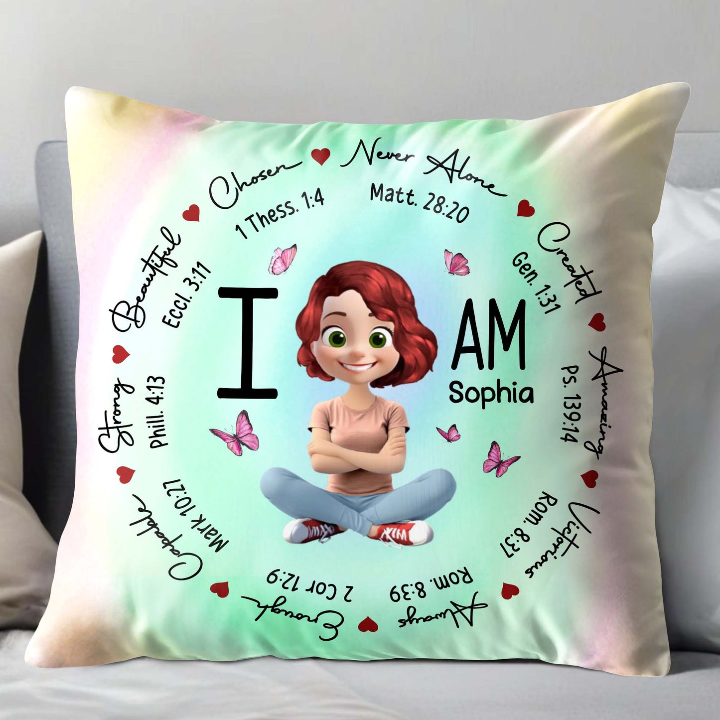 To My Beautiful Strong Amazing Daughter With Hearts And Butterflies