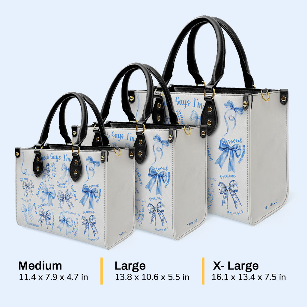 God's Promises Handbag: Inspirational Scripture & Blue Bows