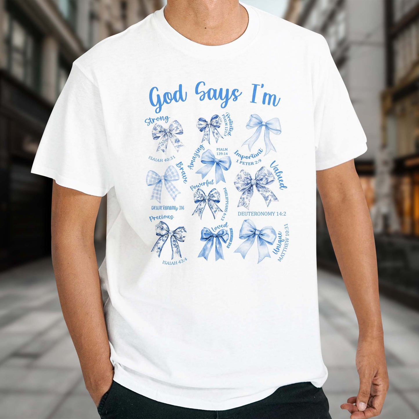 God Says I'm Strong, Loved, Important, Bows and Religious Verses